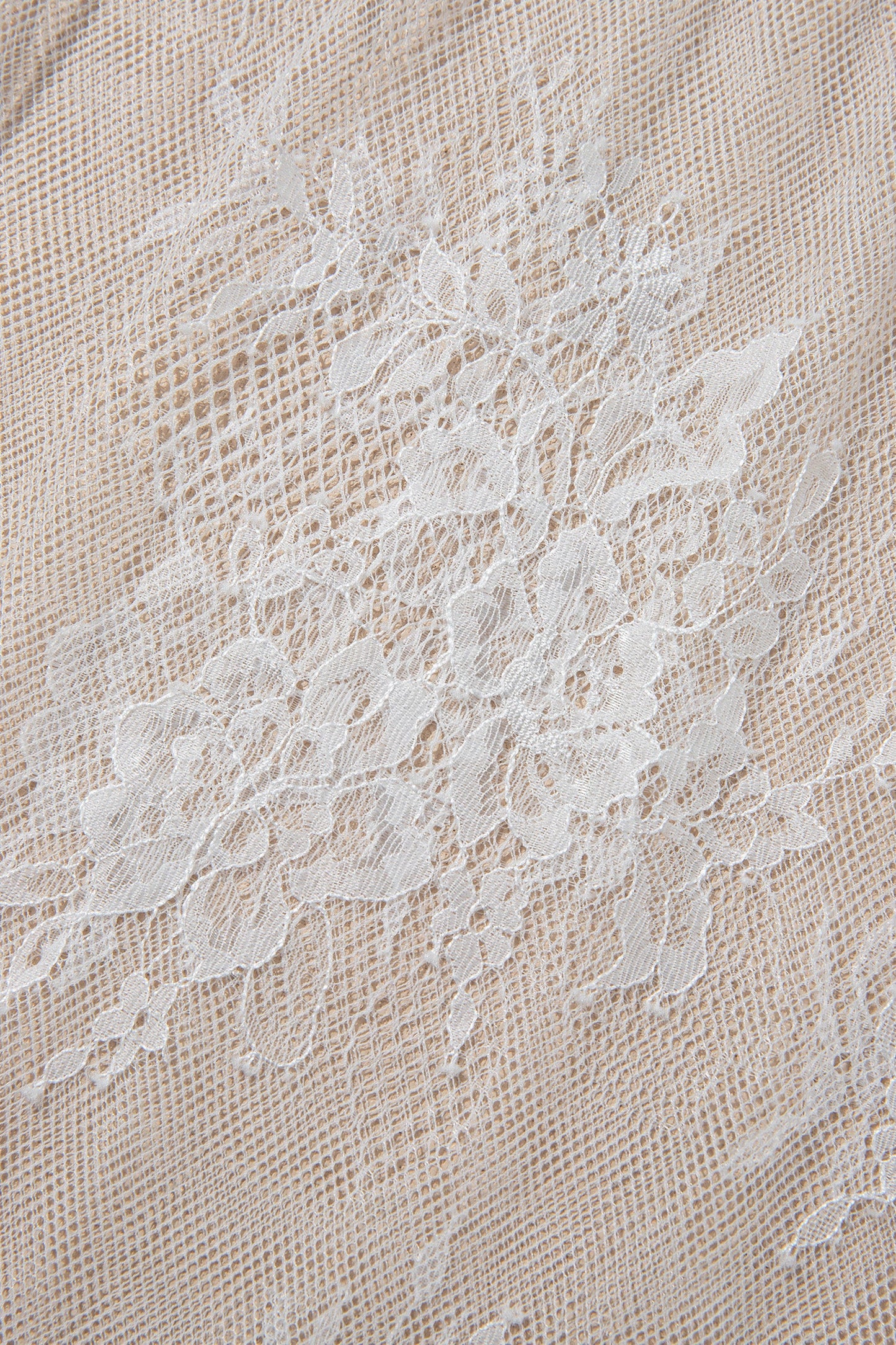 Solid Lace Patchwork Short Sleeve Maxi Dress