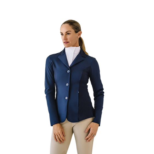 Mesh Hybrid Show Coat - Navy
