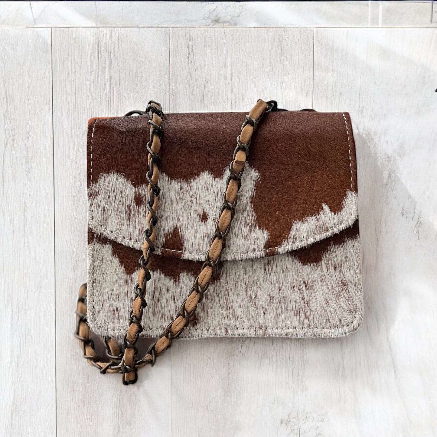 Cowhide crossbody Purse