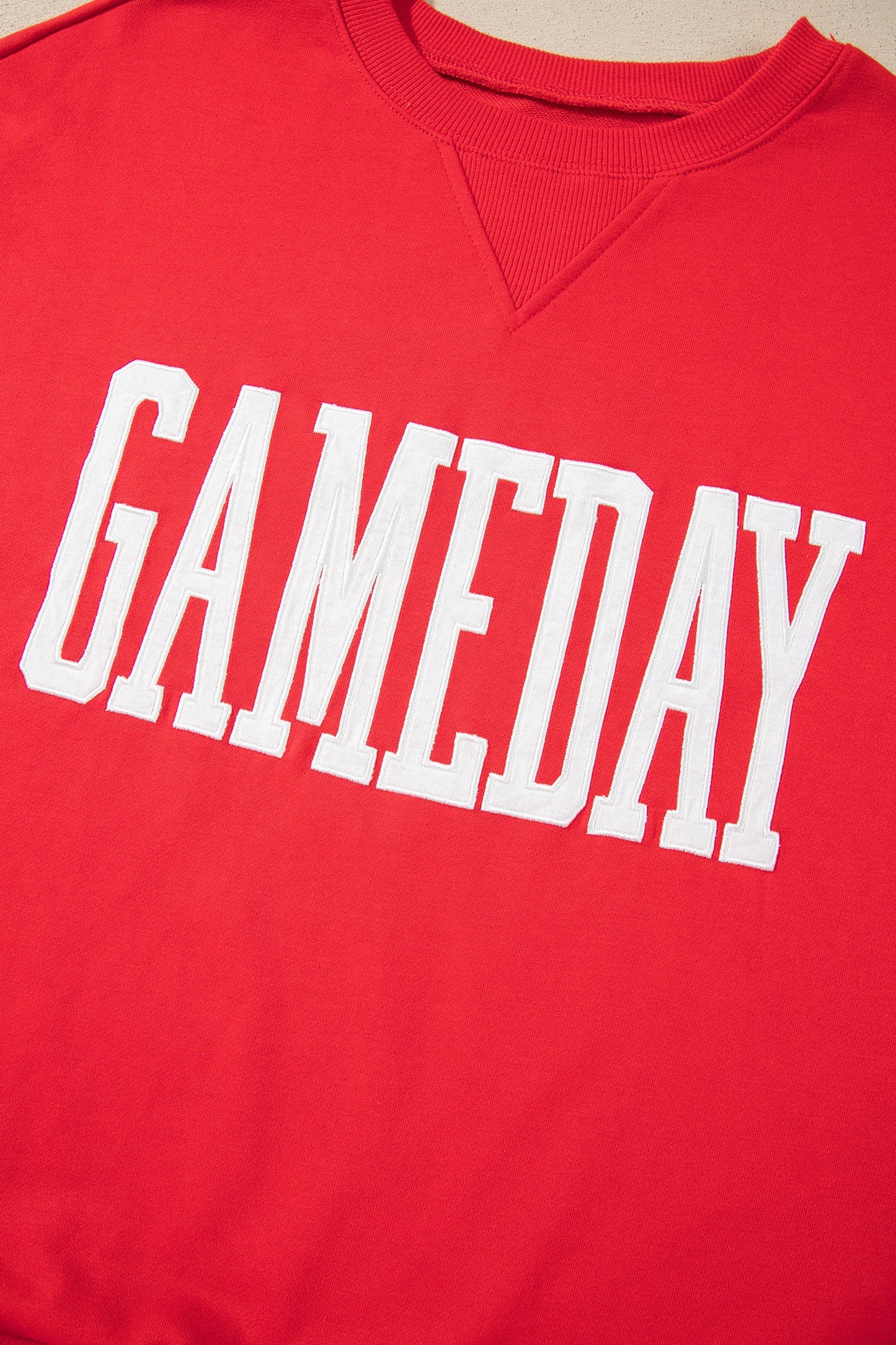 GAMEDAY Embroidered Patch Pattern Sweatshirt