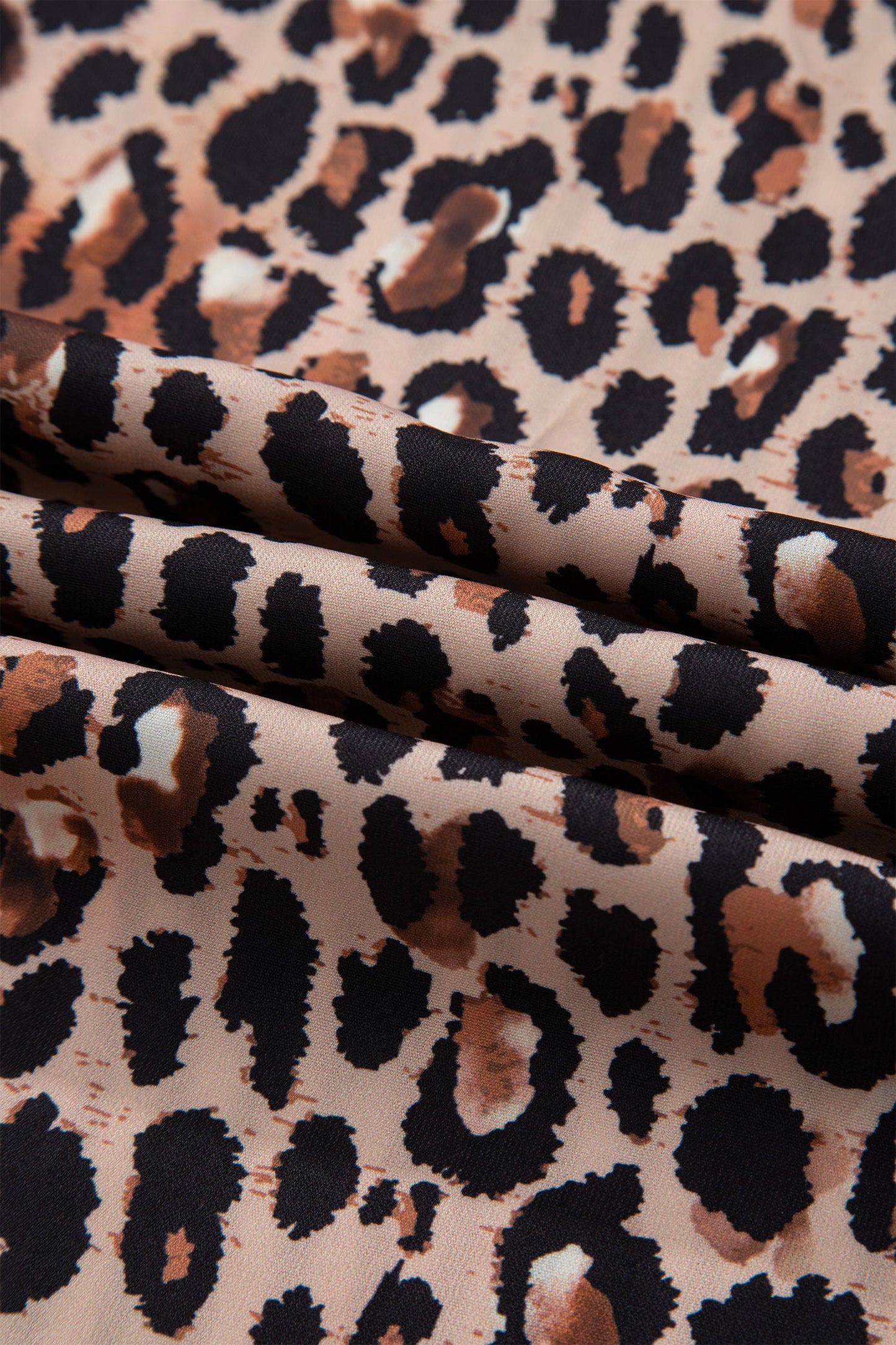 Stripe Leopard Patchwork Long Sleeve Buttoned Shirt
