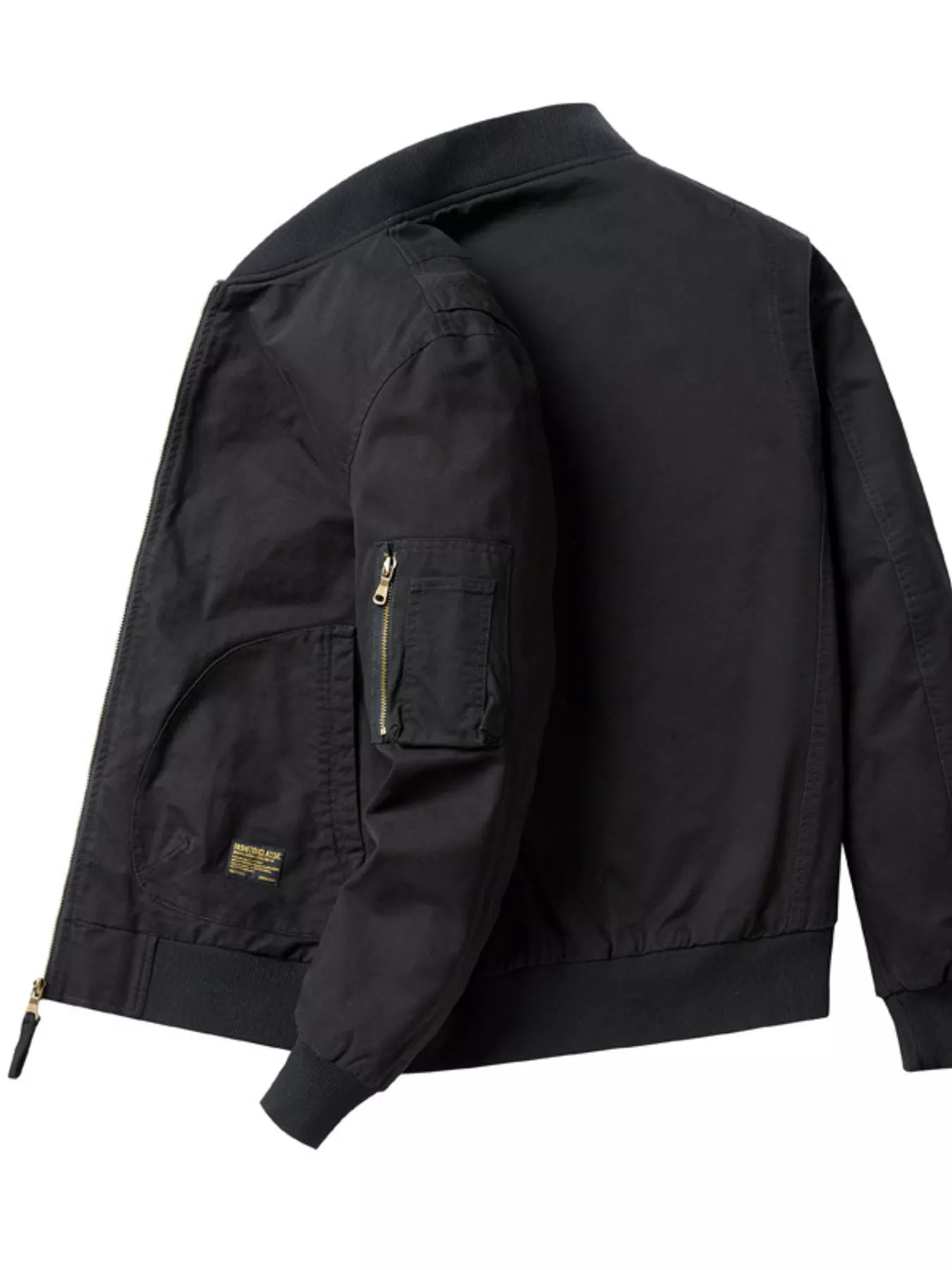 Men's Plus Size Classic Zip Up Bomber Jacket