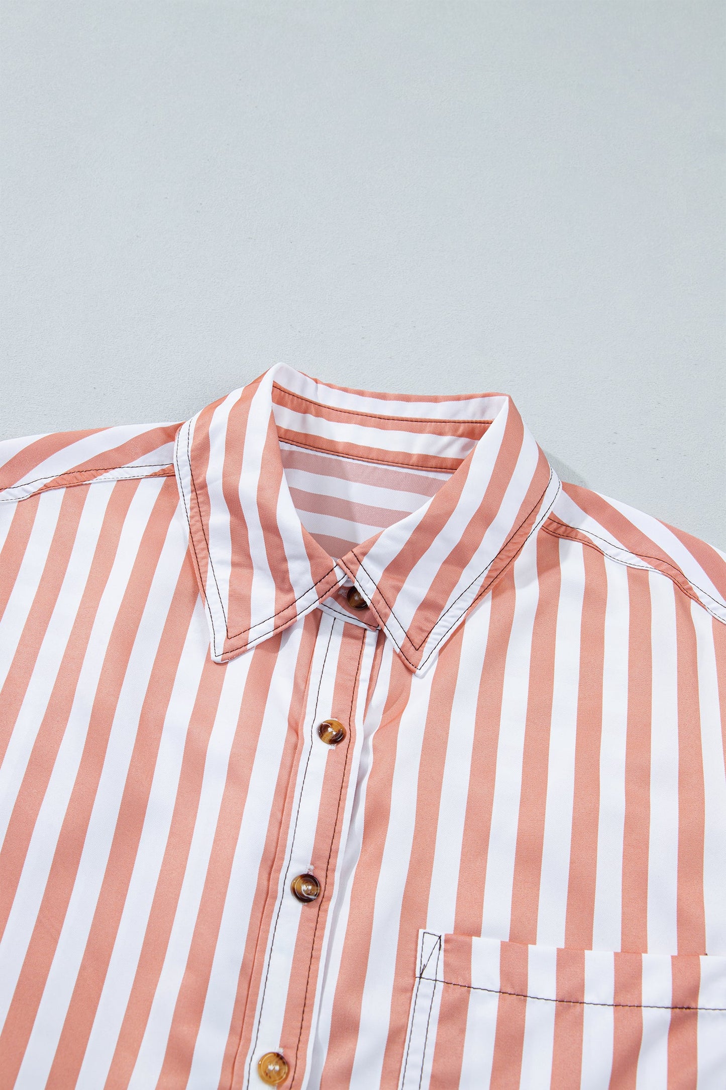 Western Stripe Button Down Long Sleeve Shirt