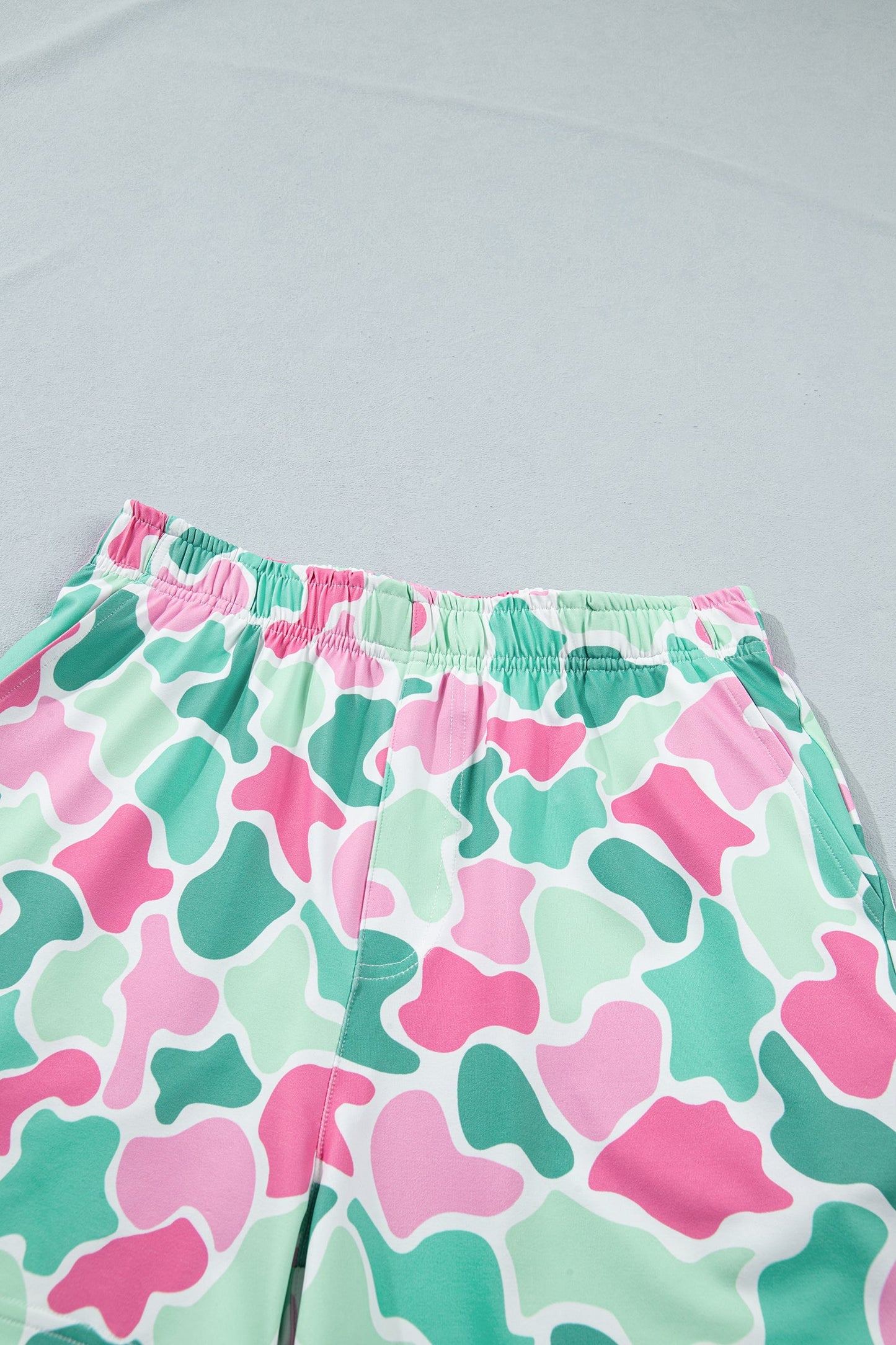 Camo Cropped Tank & Athleisure Shorts Set