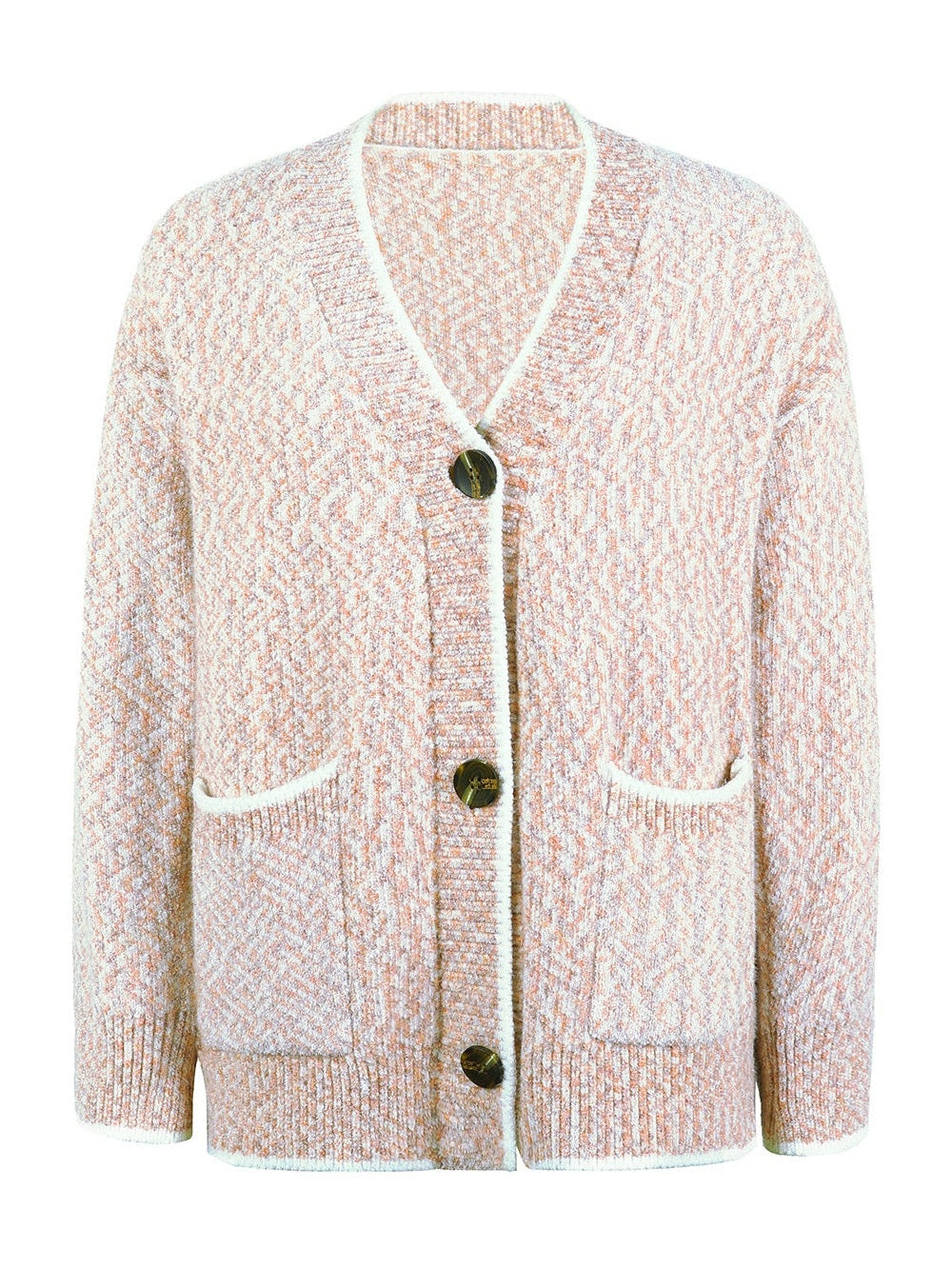 Women Button Down V-Neck Cardigan with Pockets