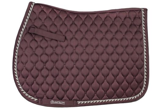 Quilted Satin All-Purpose Saddle Pad - Deepest Plum
