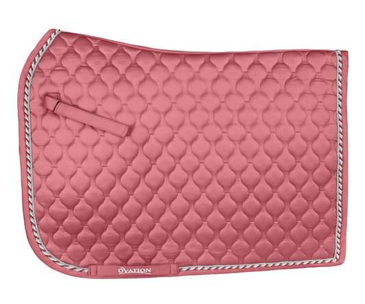 Quilted Satin Dressage Saddle Pad - Muted Clay