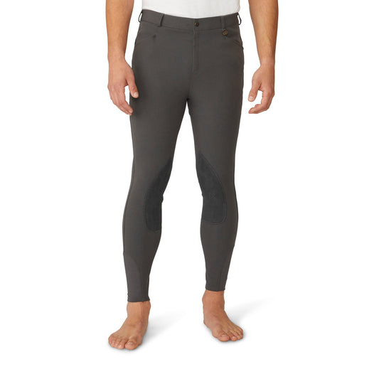 Men's EuroWeave DX Suede Knee Patch Breech - Charcoal