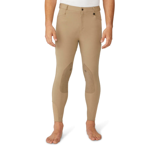Men's EuroWeave DX Suede Knee Patch Breech - Light Tan