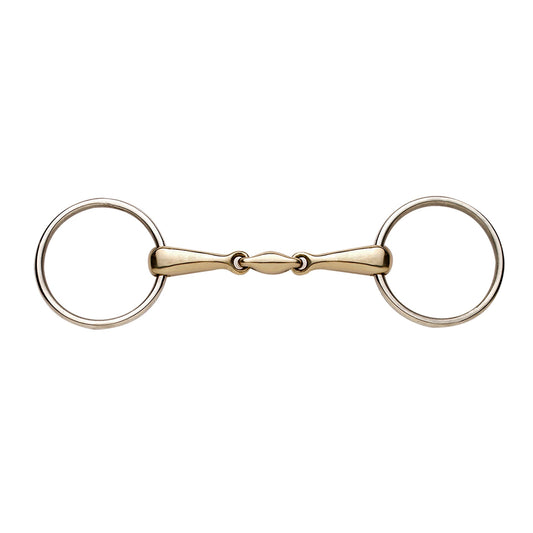16mm Elite German Silver Peanut Mouth Snaffle with Stainless Steel Rings