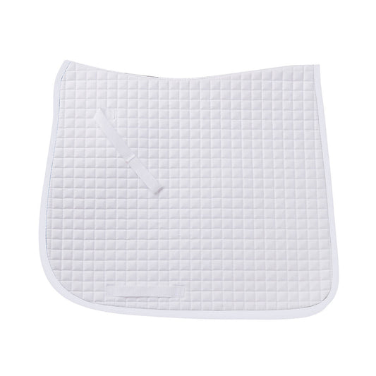 Mini Diamond Quilted Dressage Saddle Pad - White/White
