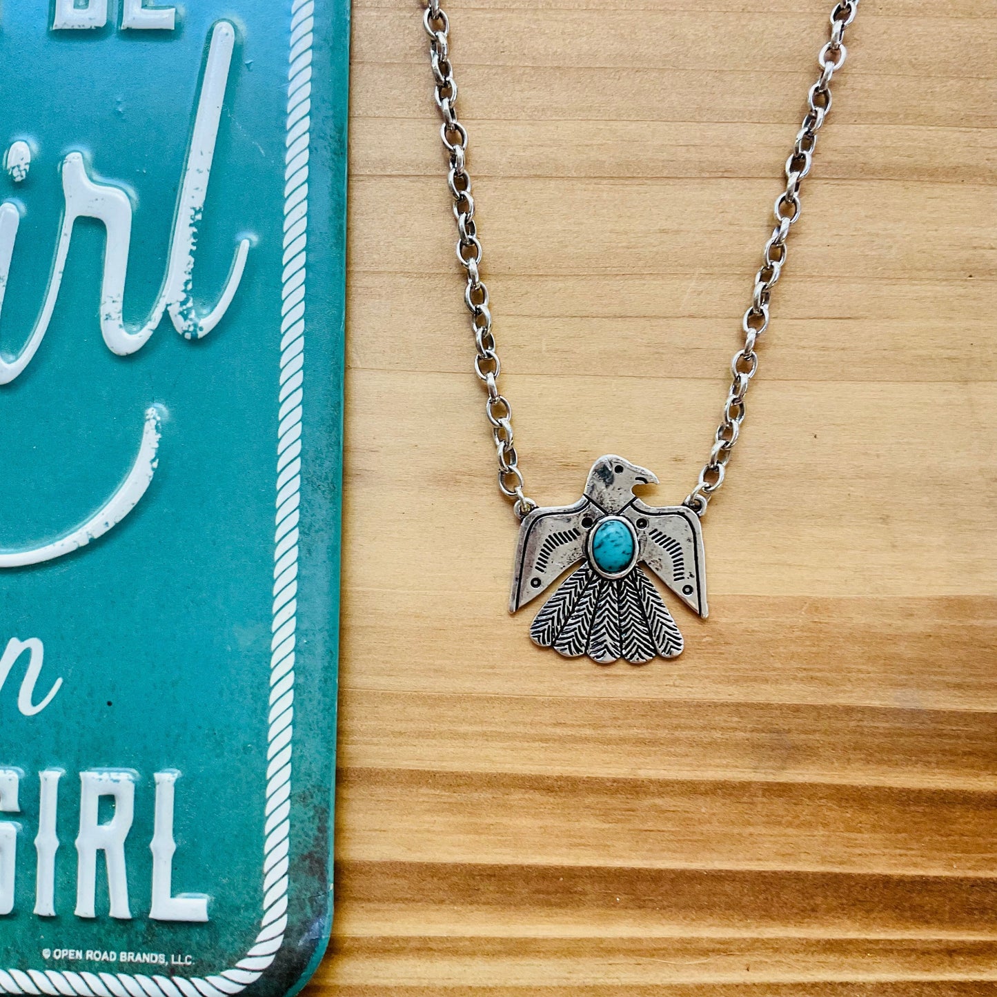 Thunderbird Western Pendant Necklace