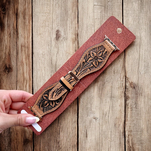 45mm lili hand tooled Apple Watch Band