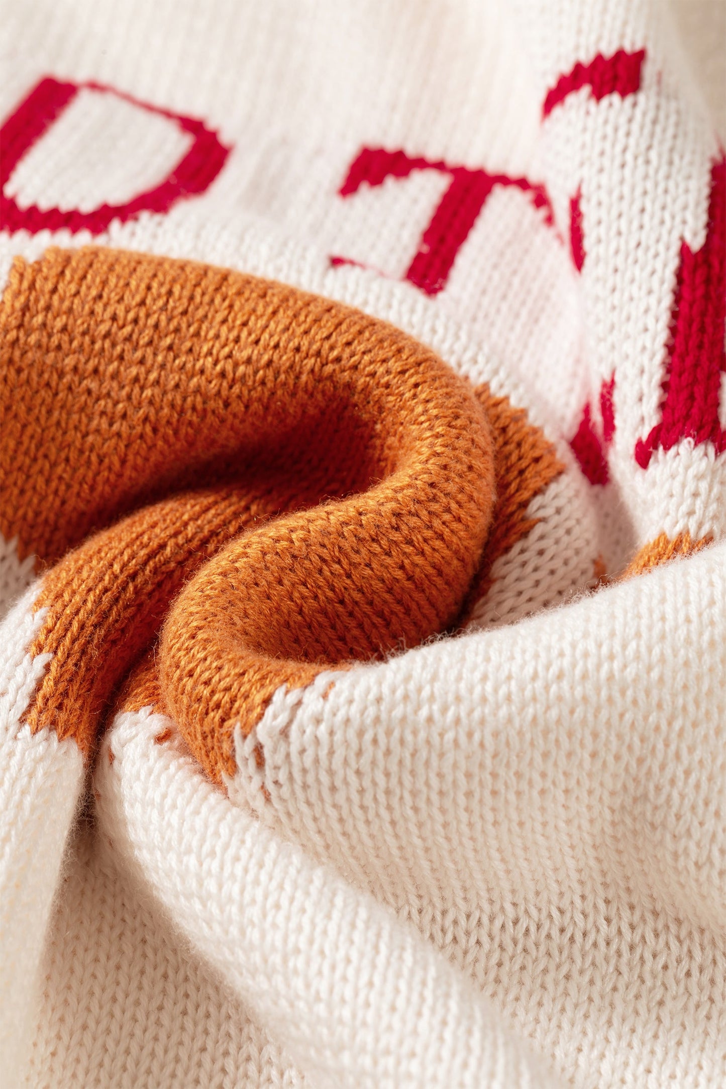 Football Drop Shoulder Knit Top Sweater
