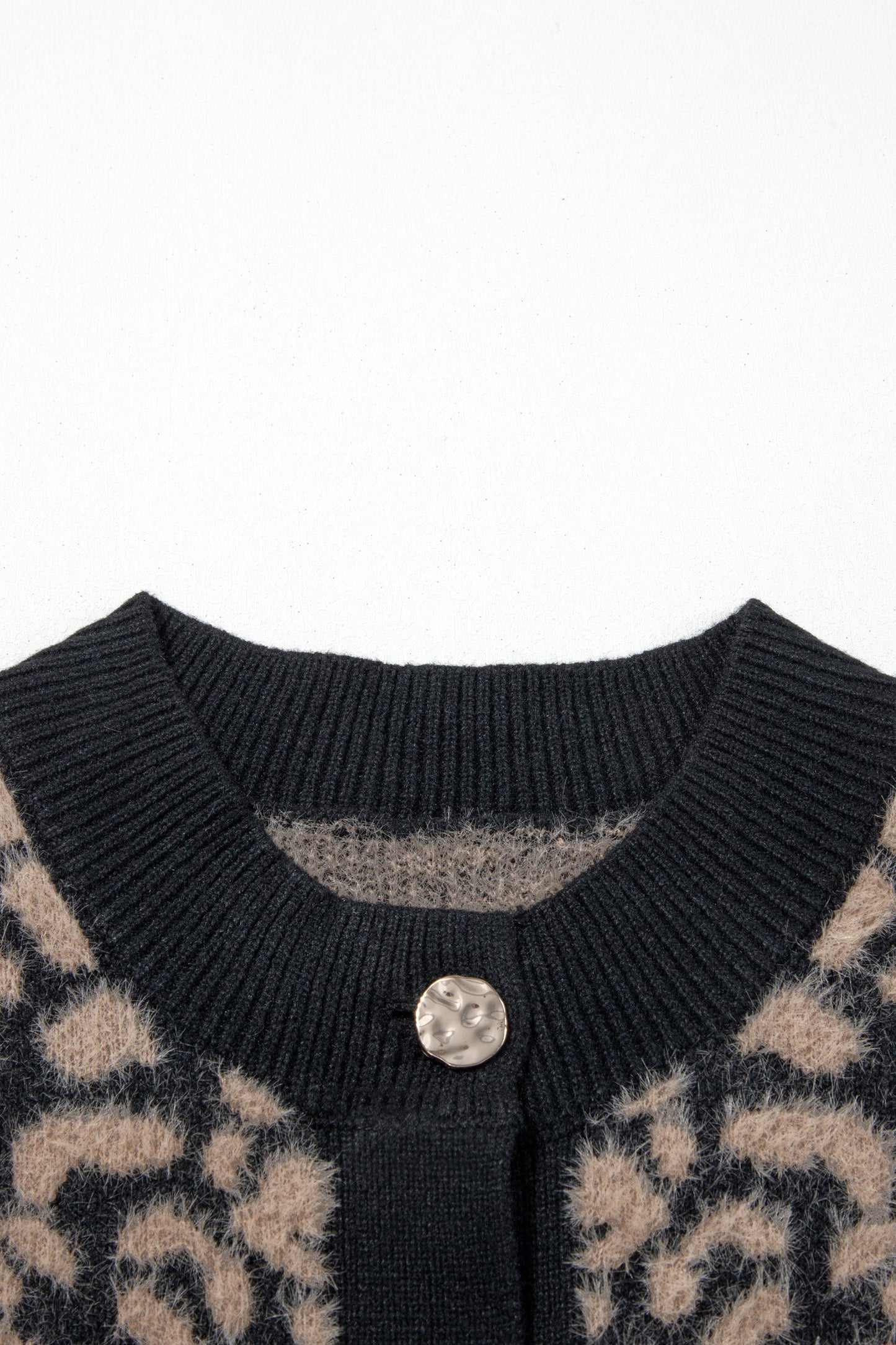 Leopard Sleeveless Regular Wash Knit Vest