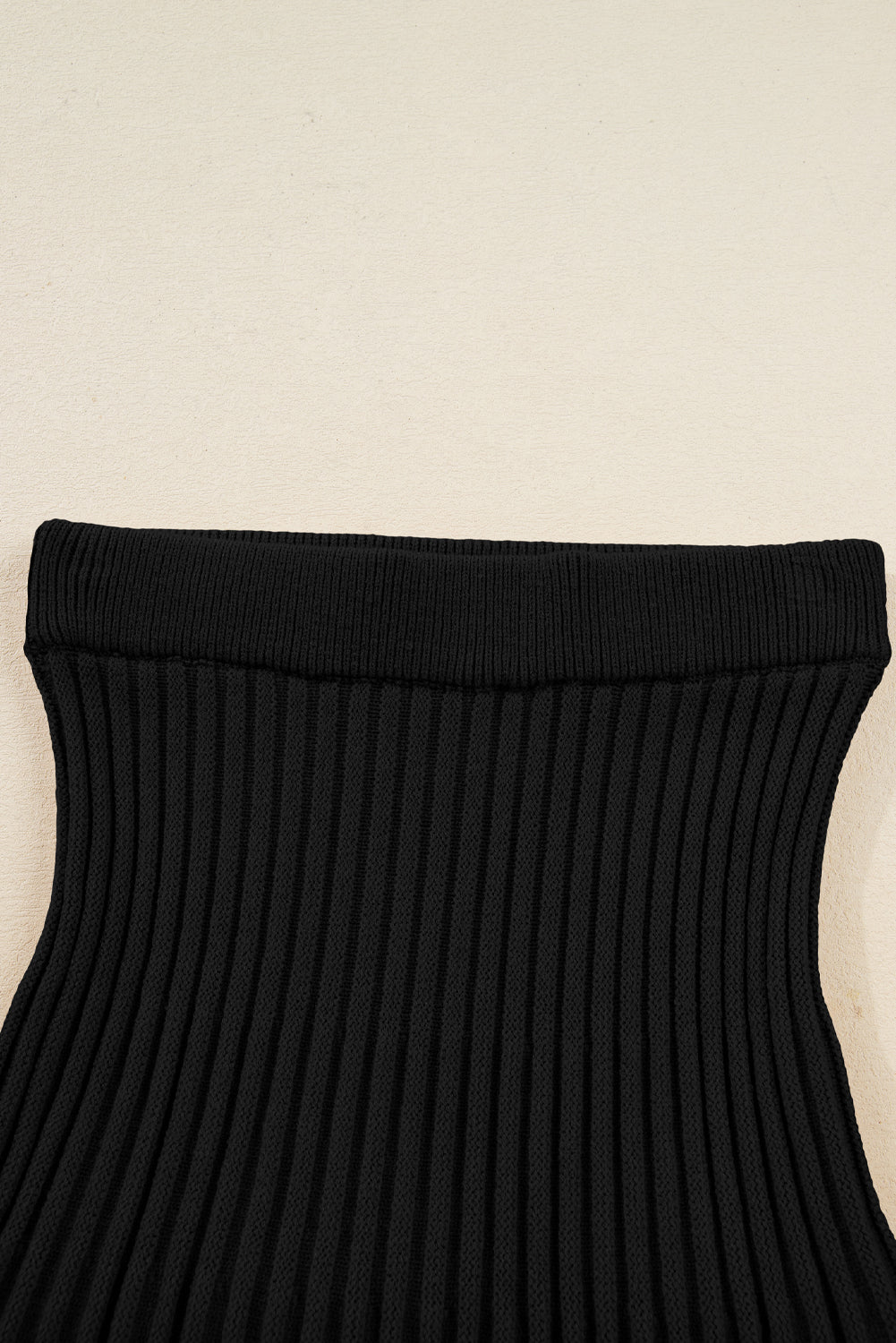 Solid High Neck Sweater and Pleated Mini Skirt Set