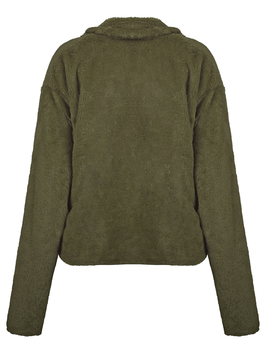 Women Ivy Lane Plush Open Front Dropped Shoulder Jacket