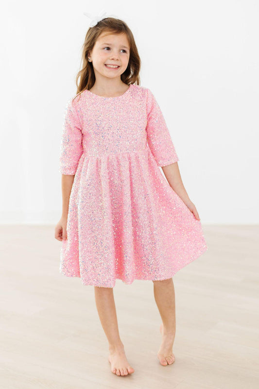 SALE Bubblegum Pink Sequin Dress