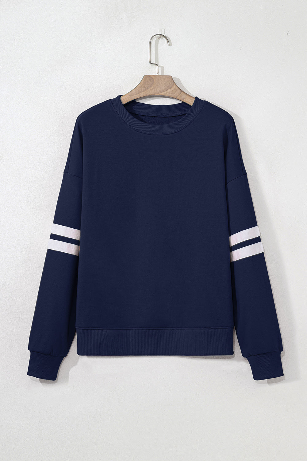 Varsity Stripe Detail Drop Shoulder Oversized Sweatshirt