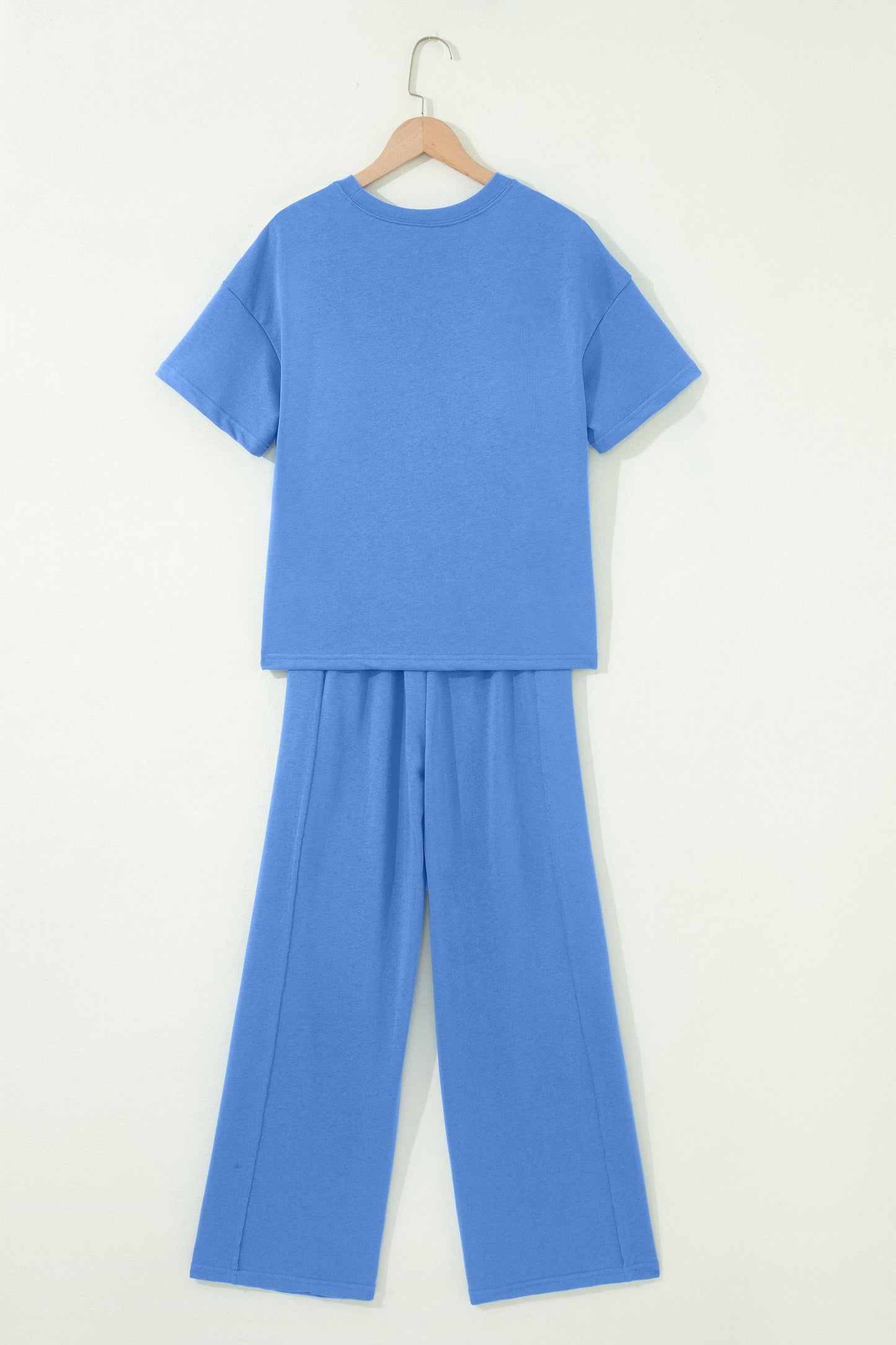 Solid Oversize Tee & Wide Leg Pants Set