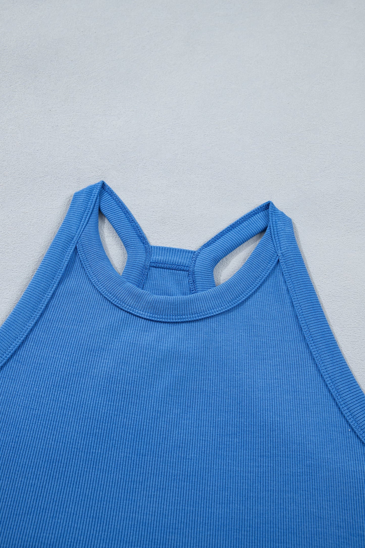 Solid Tank Top and Elastic Waist Mini Skort Set