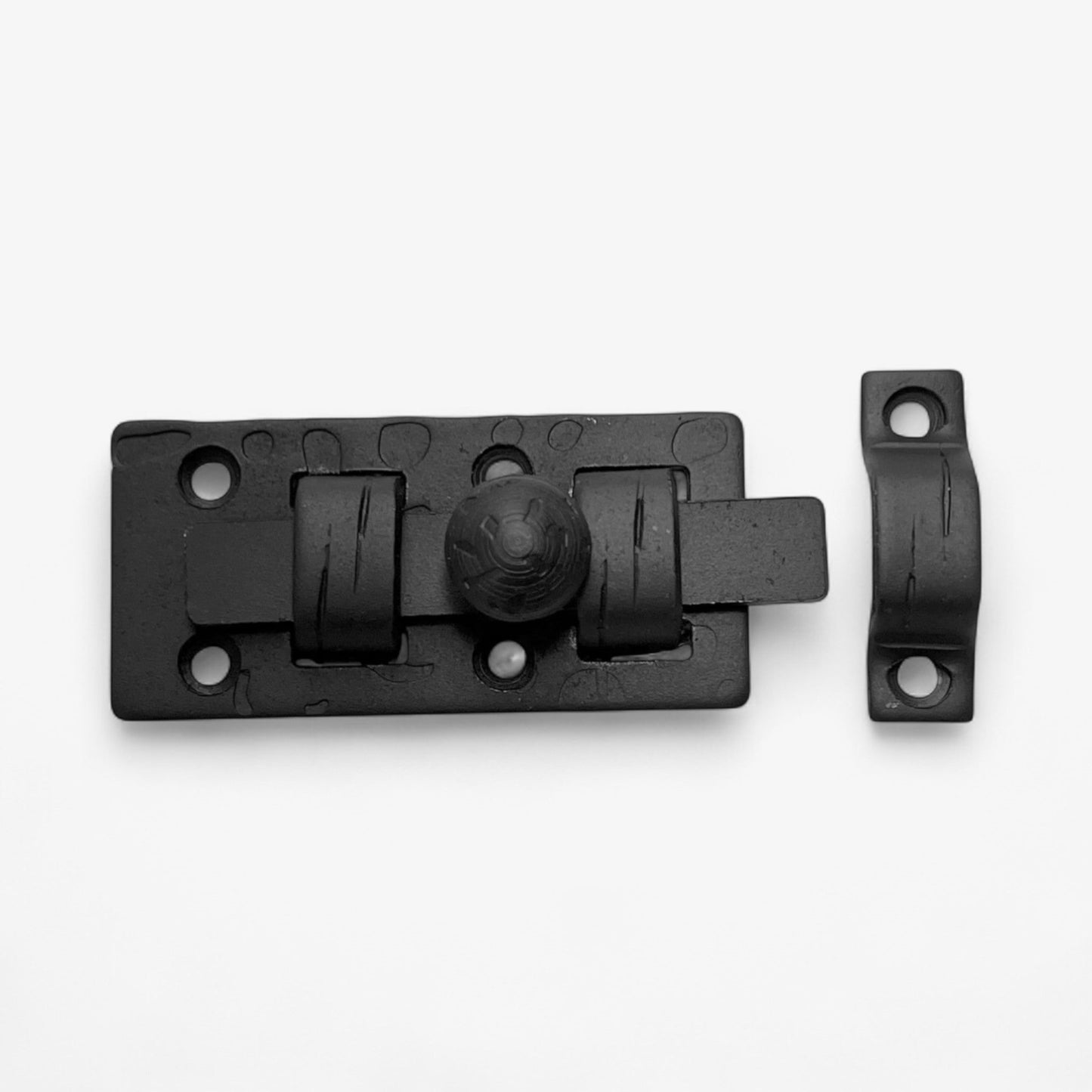 Rustic Cast Iron Slide Bolt Latch, Vintage Door Hardware Lock