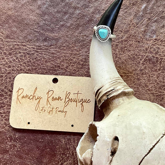 Triangle Turquoise Western Ring