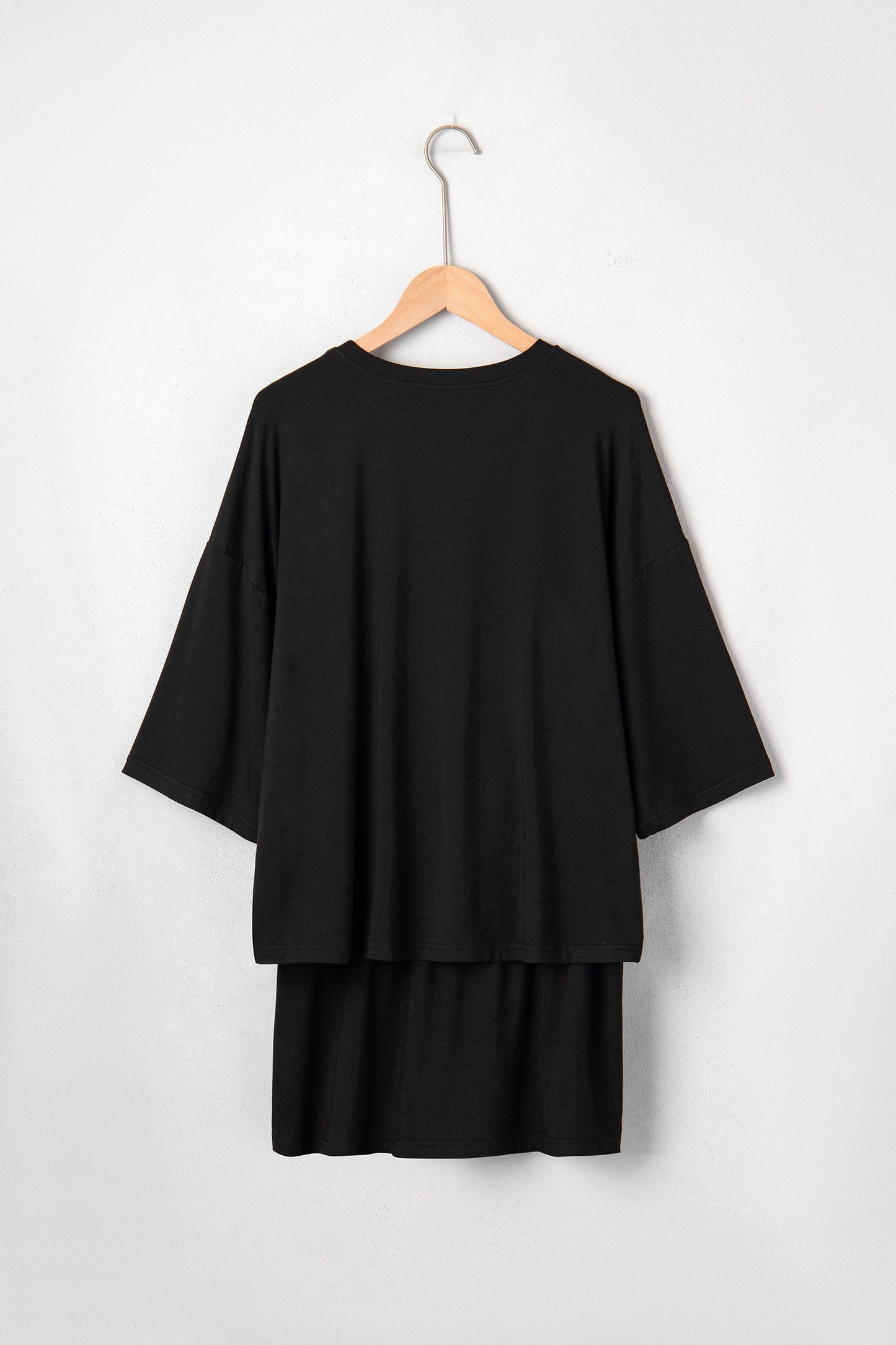 Solid Oversize Tee & Tie Wrap Mini Skort Set