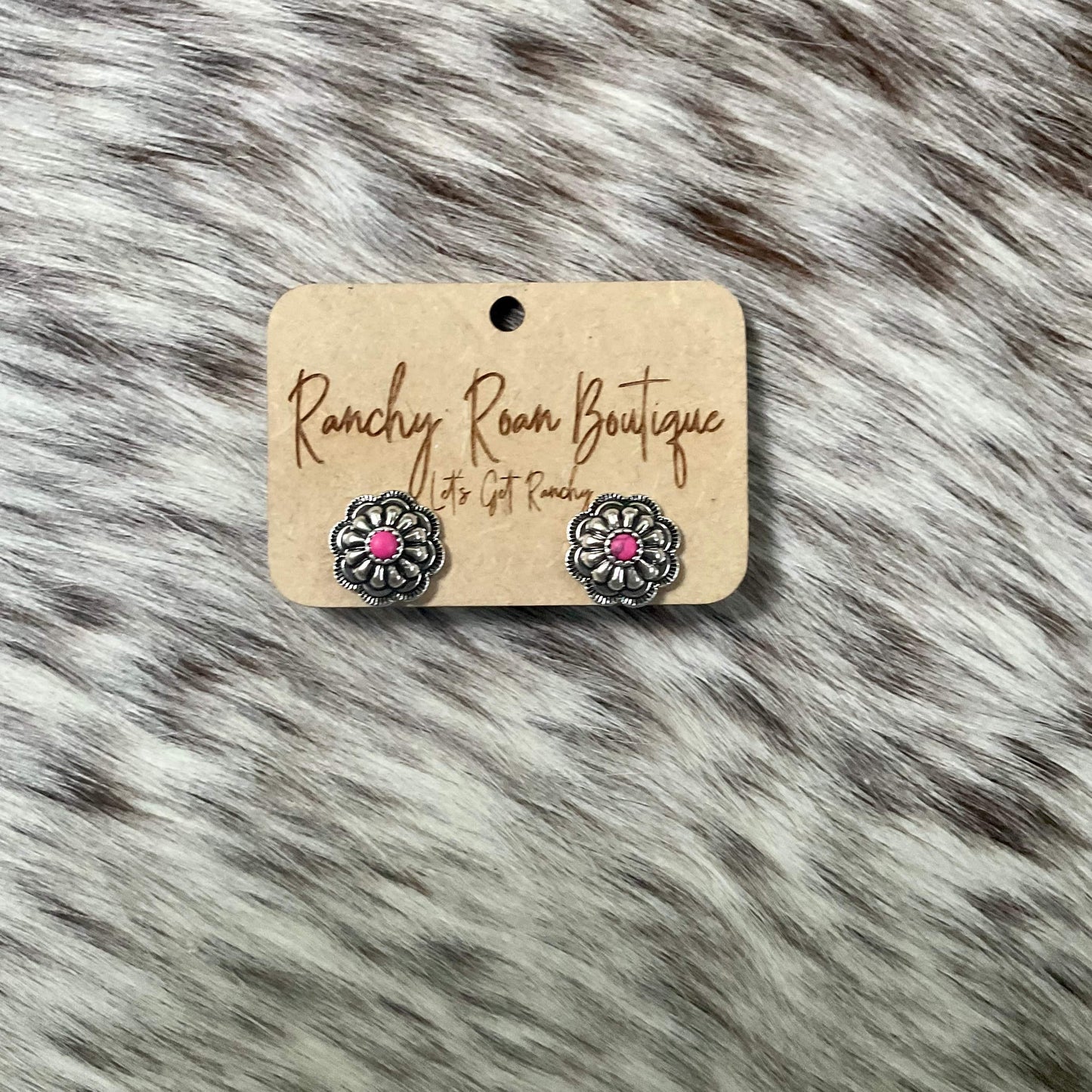 Concho Stud Western Boho Earrings