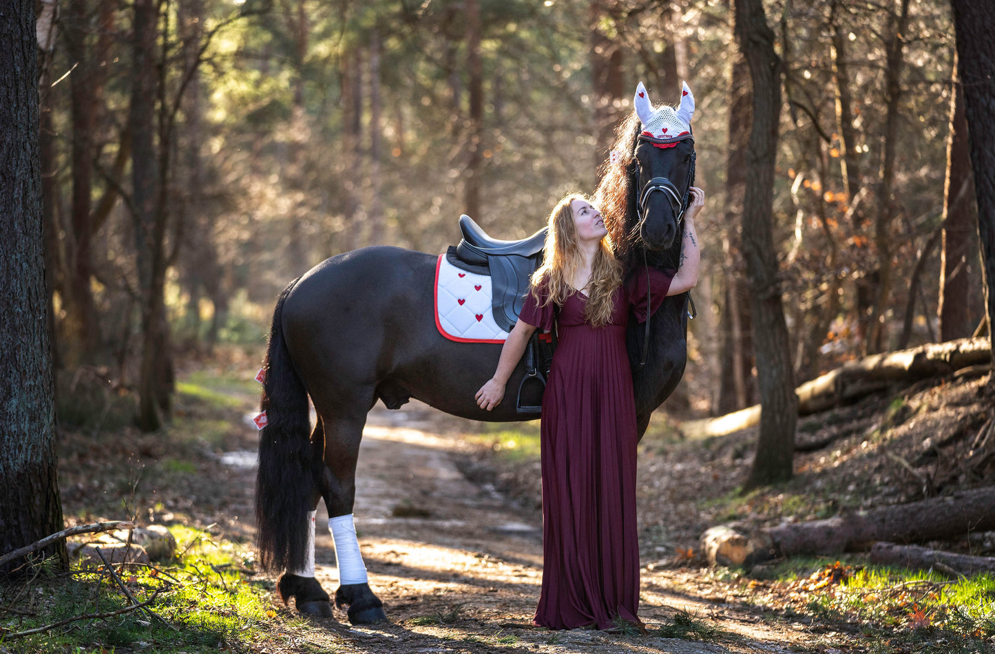 Queen of Hearts Velvet Saddle Pad Set (Limited Edition)