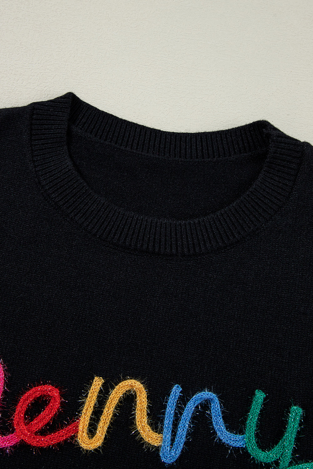 Christmas Merry & Bright Tinsel Long Sleeve Sweater