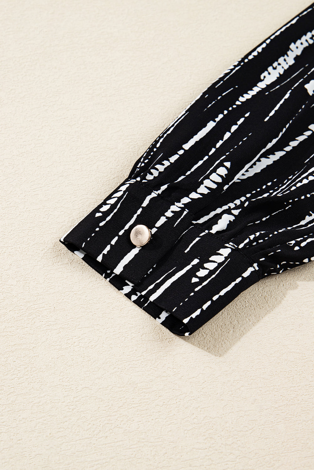 Abstract V-Neck Long Sleeve Blouse