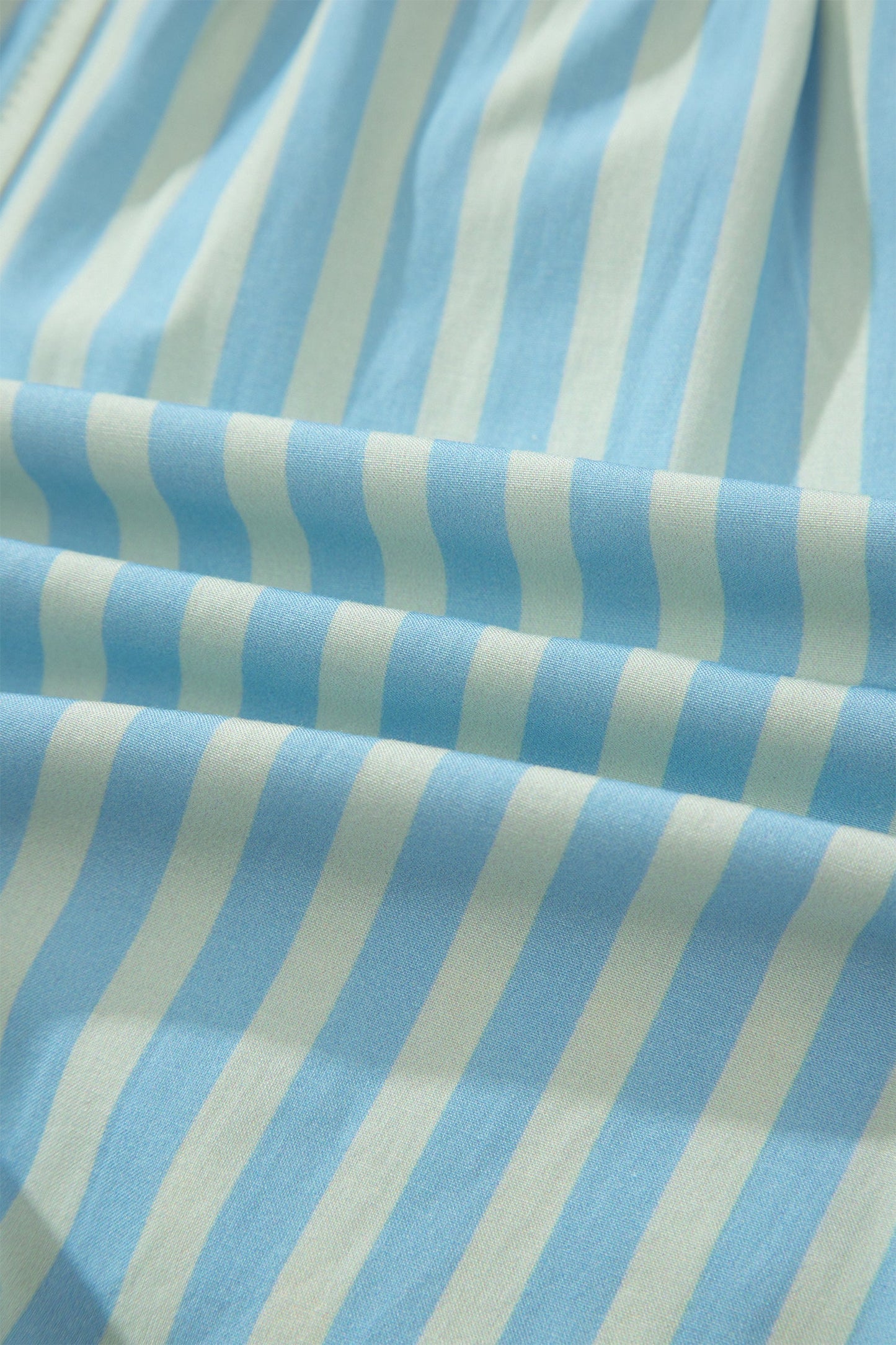 Stripe Ruffle Trim Elastic Waist Shorts