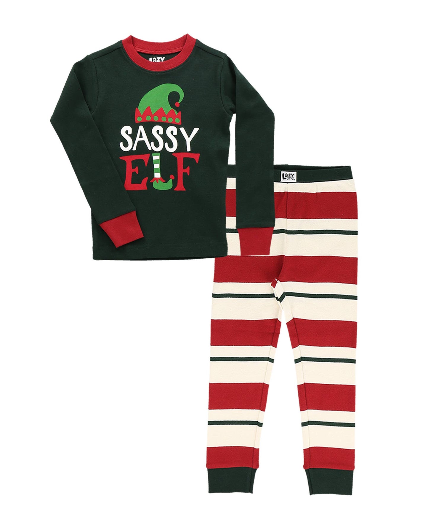 Sassy Elf Kid's Long Sleeve Pajama Set