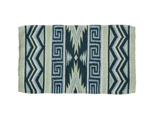 Tough 1 Mayan Wool Saddle Blanket Seafoam Green