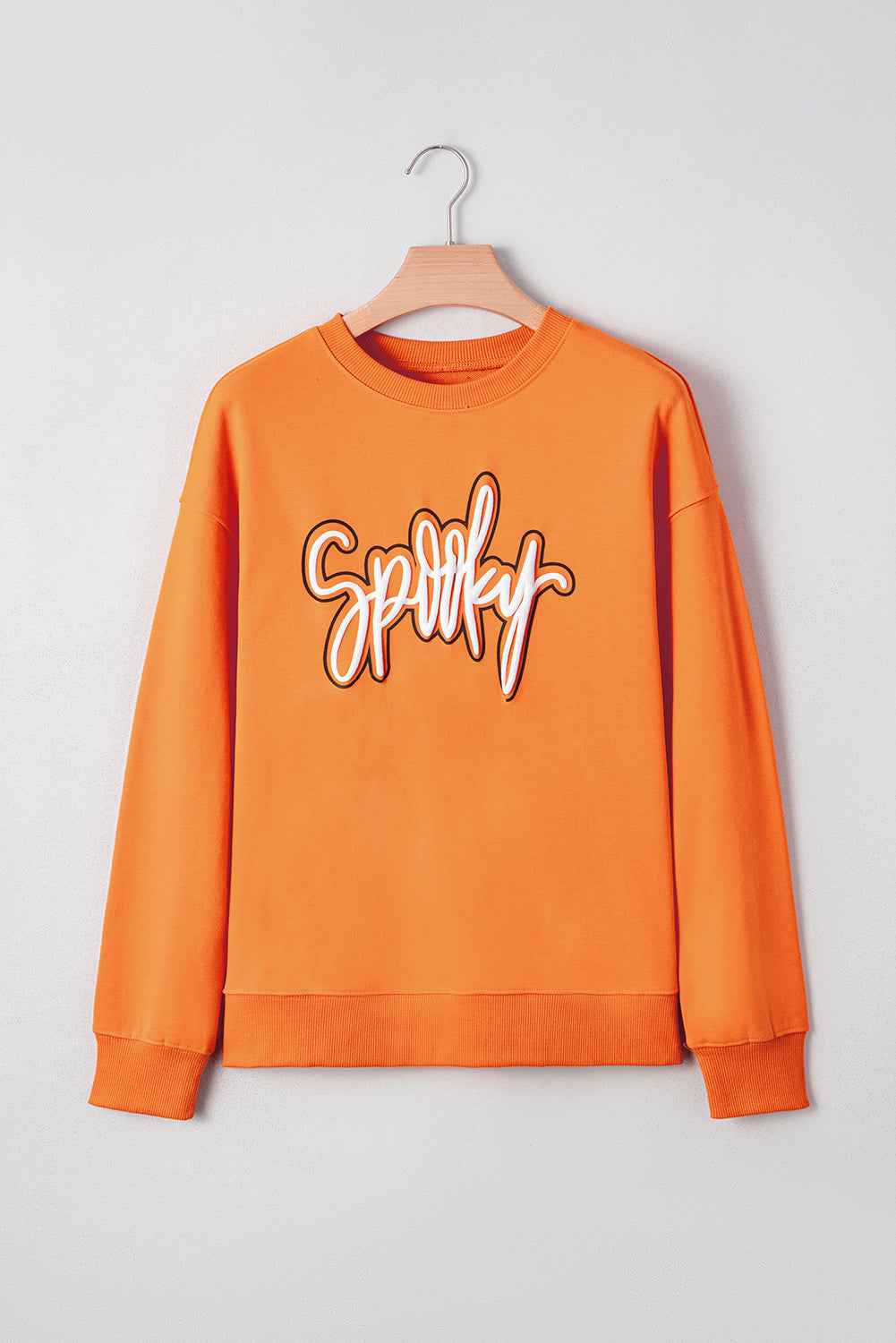 Halloween Spooky Graphic Print Crew Neck Sweatshirt