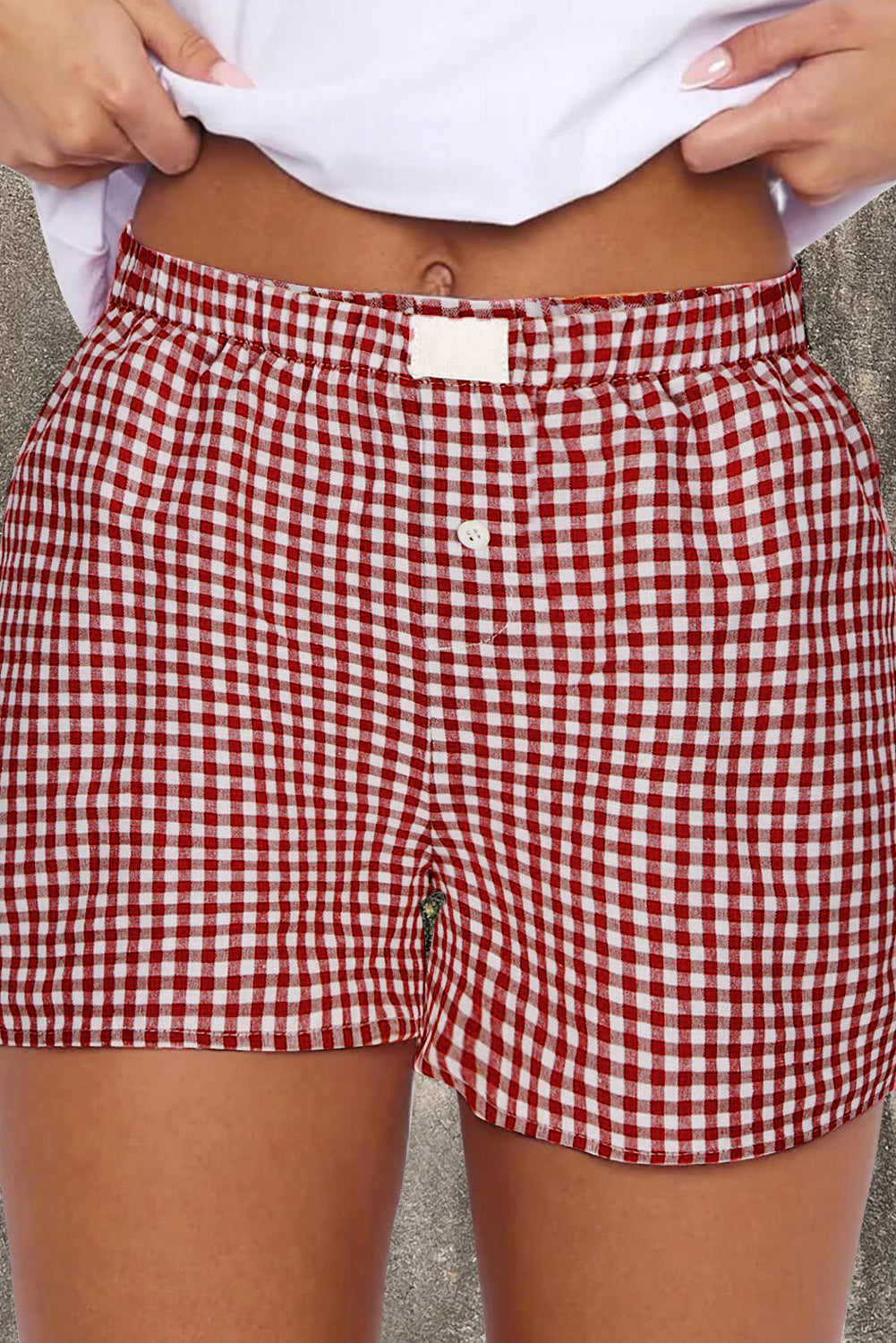 Gingham High Waist Shorts
