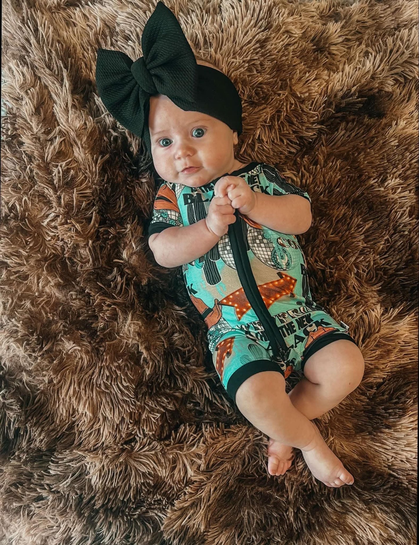 Cow print is the New Black Bamboo Shortie Romper (FINAL SALE)