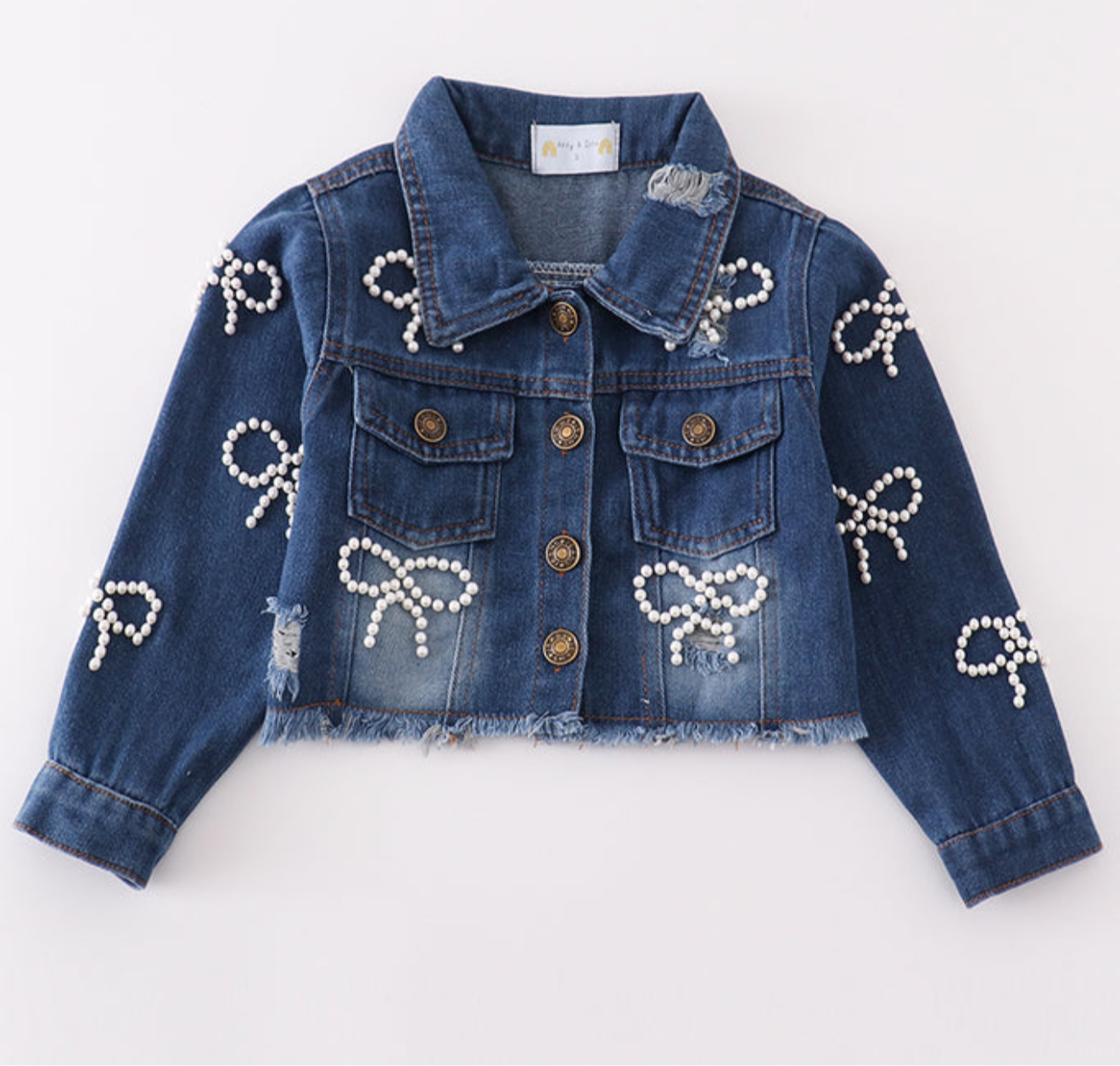 Blue Pearl Coquette Denim Jacket