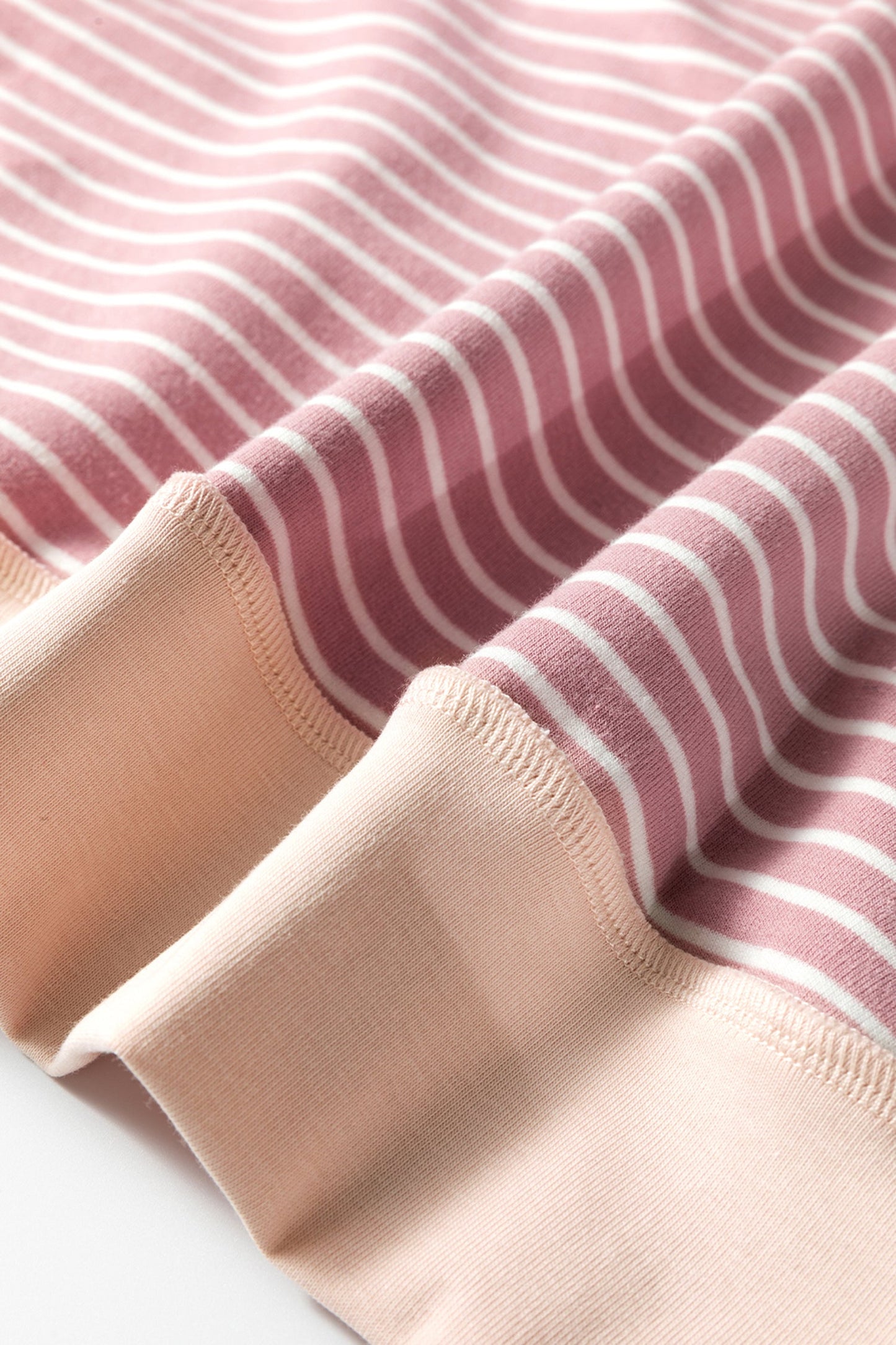 Stripe Patchwork Exposed Stitching Long Sleeve Top