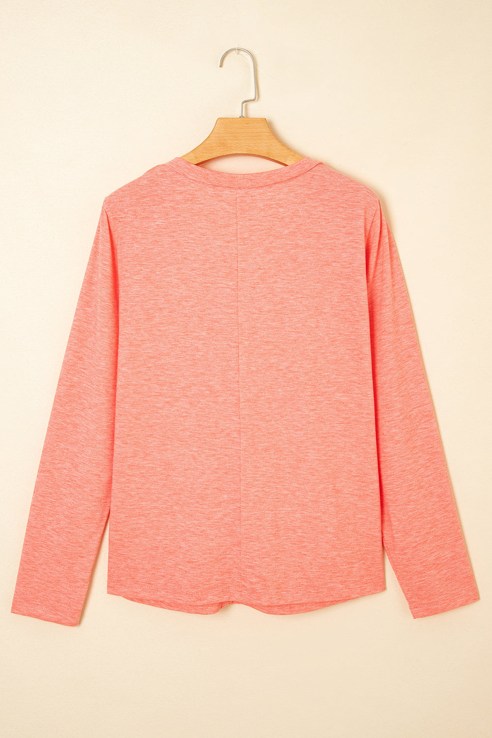 Floral Patchwork V-Neck Long Sleeve T-Shirt