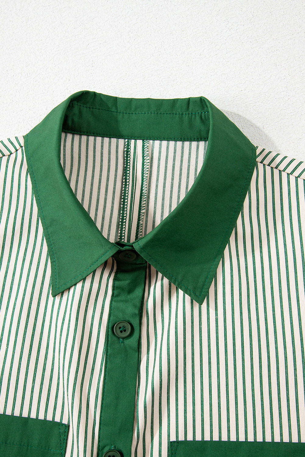 Button-Down Shirt Collar Patchwork Mini Dress