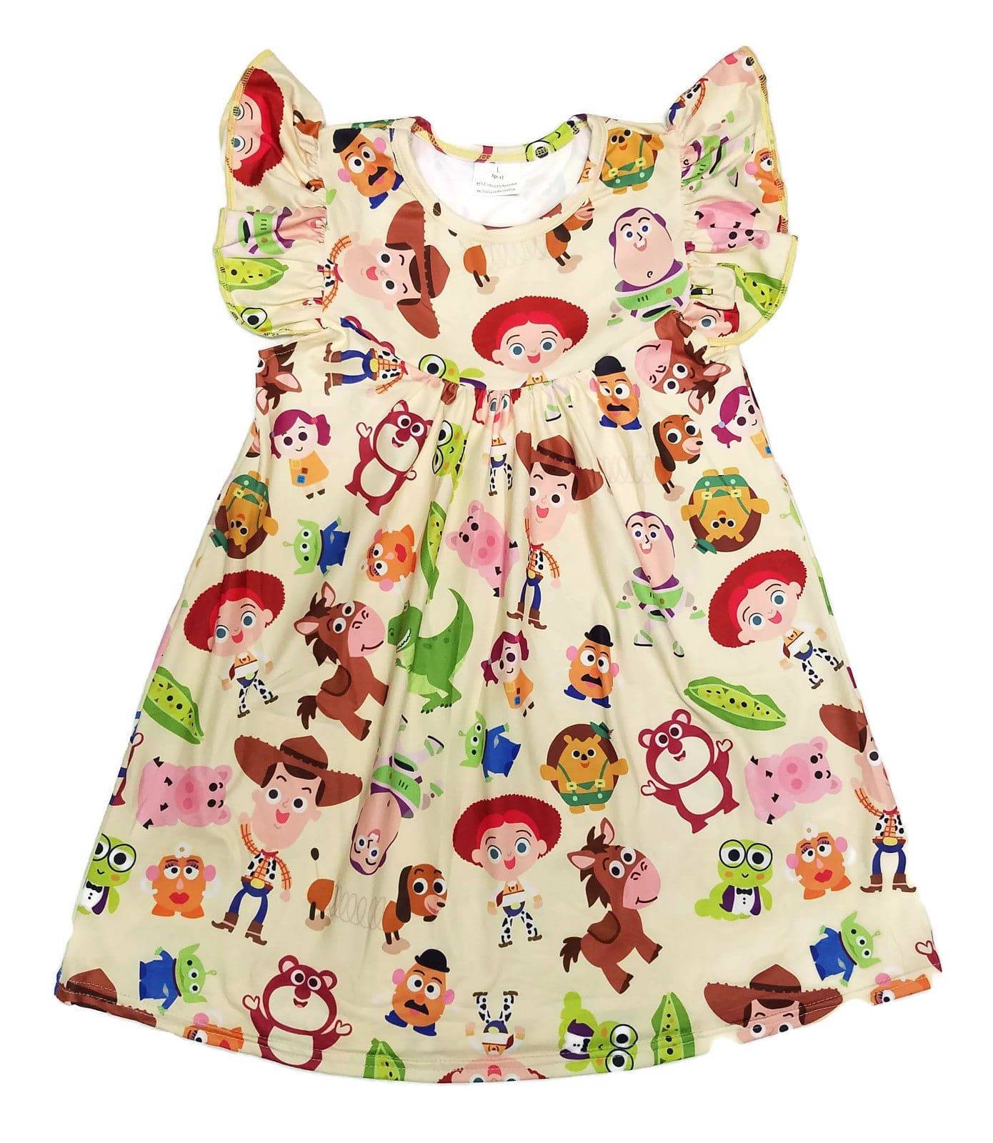 Friend In Me Flutter Milk Silk Dress