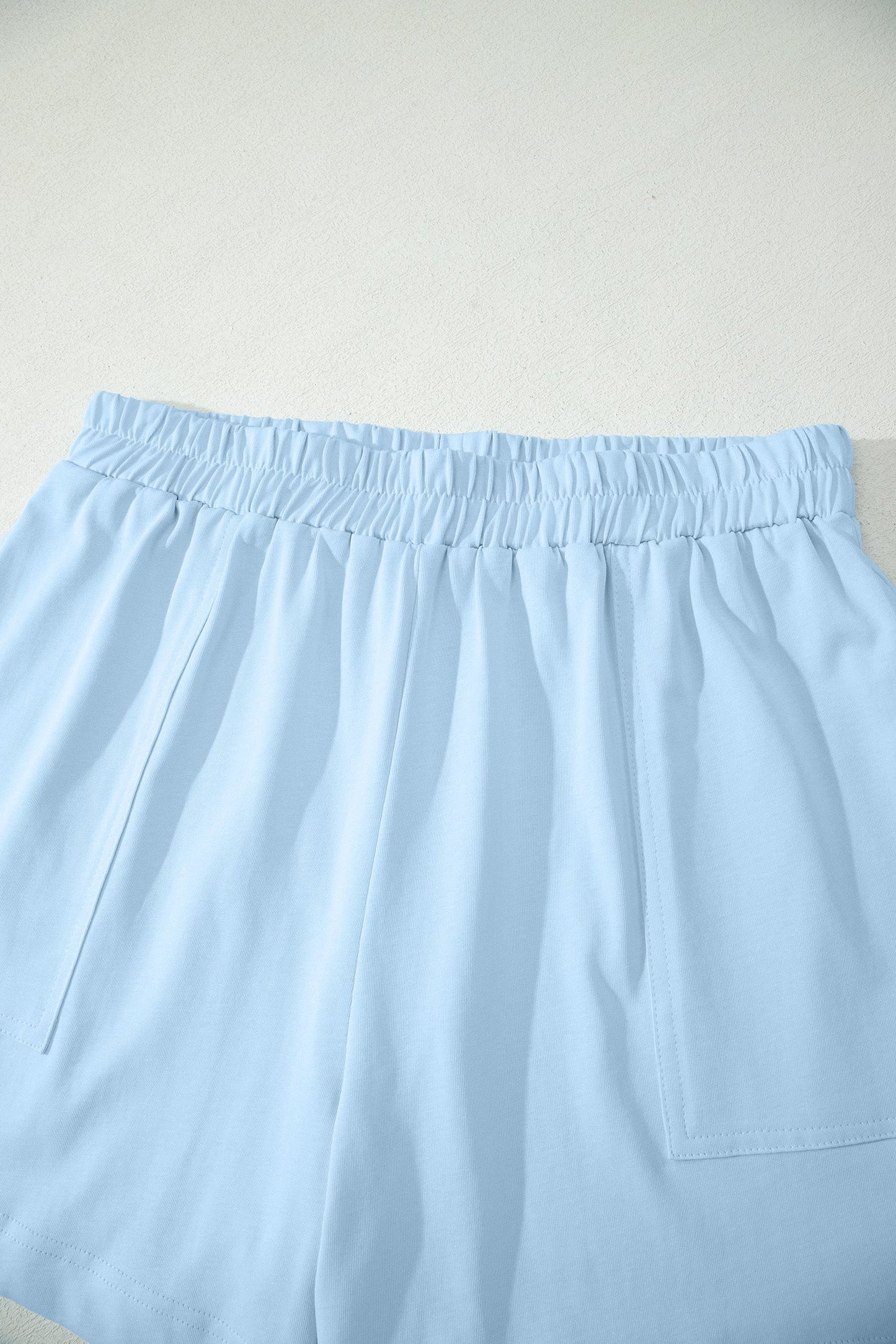 Solid Stitched Tank Top & Elastic Short Set