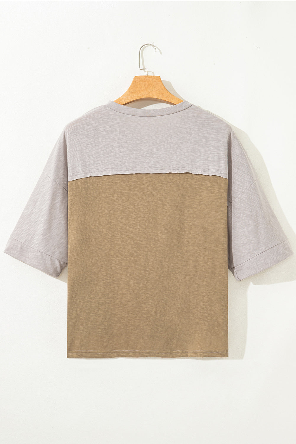 Flower Patch Exposed Seam 3/4 Sleeve T-Shirt