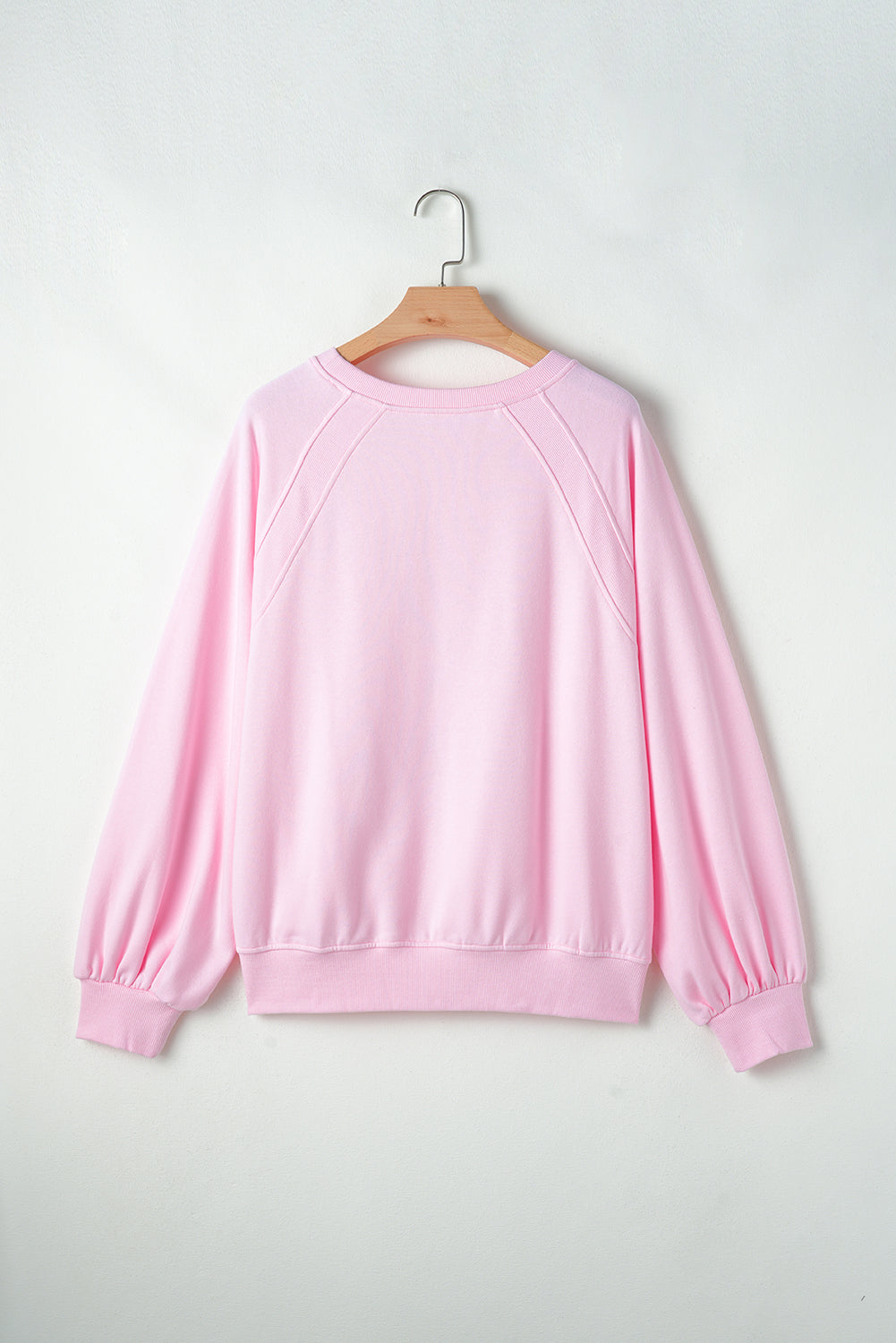 Valentine Hugs & Kisses Tinsel Embroidered Sweatshirt