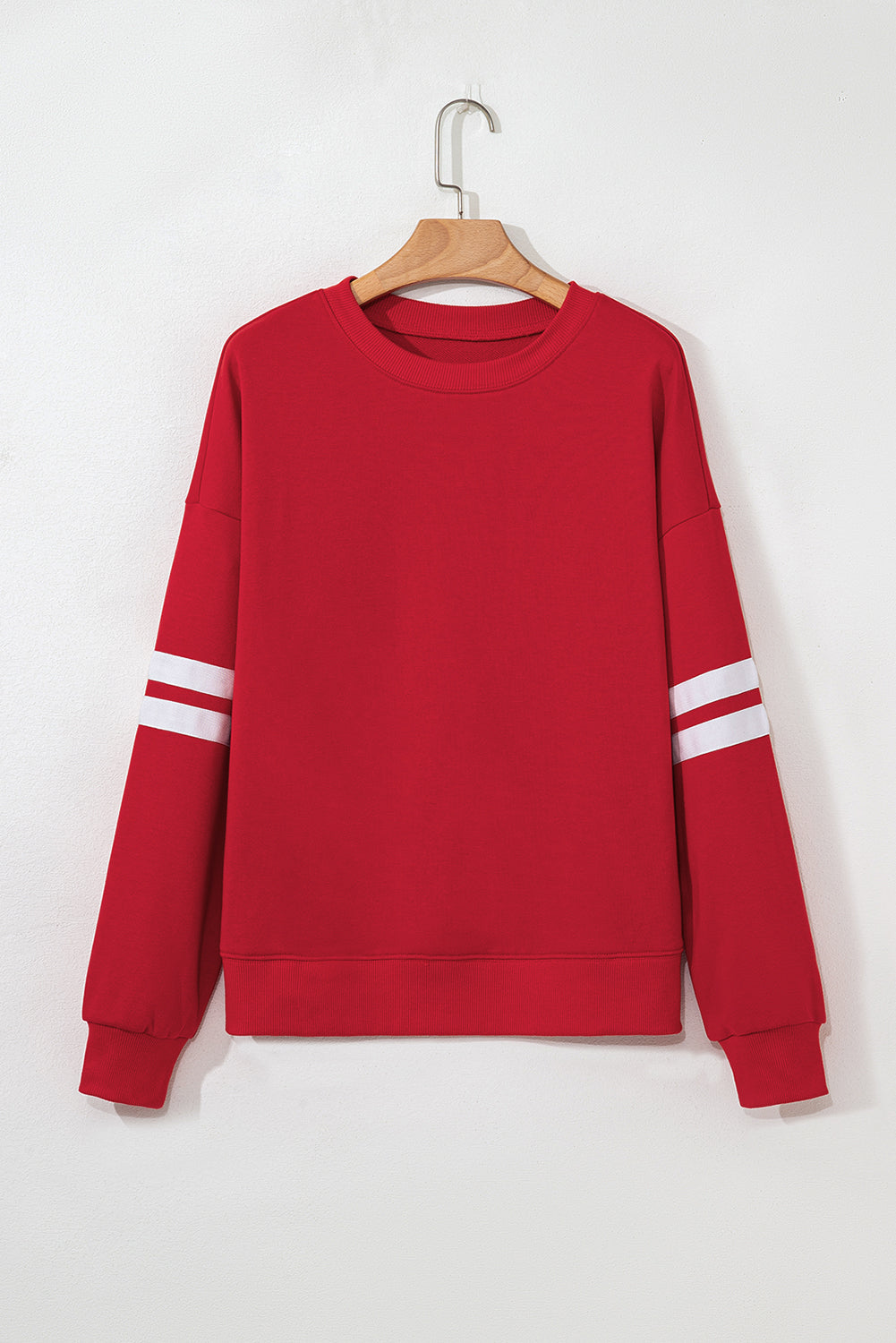 Varsity Stripe Detail Drop Shoulder Oversized Sweatshirt