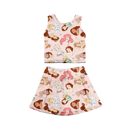 Fashion Minis Exclusive: Princess Print Active Skort Set- SHIPS END OF MAY