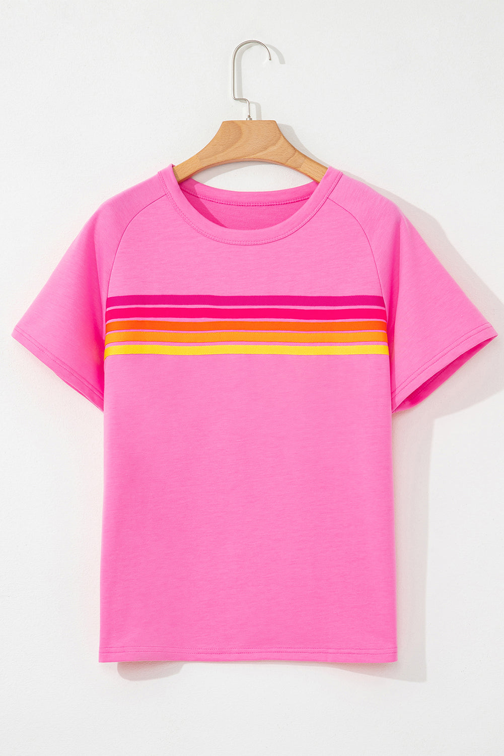 Stripe Patch Front Short Sleeve Tee