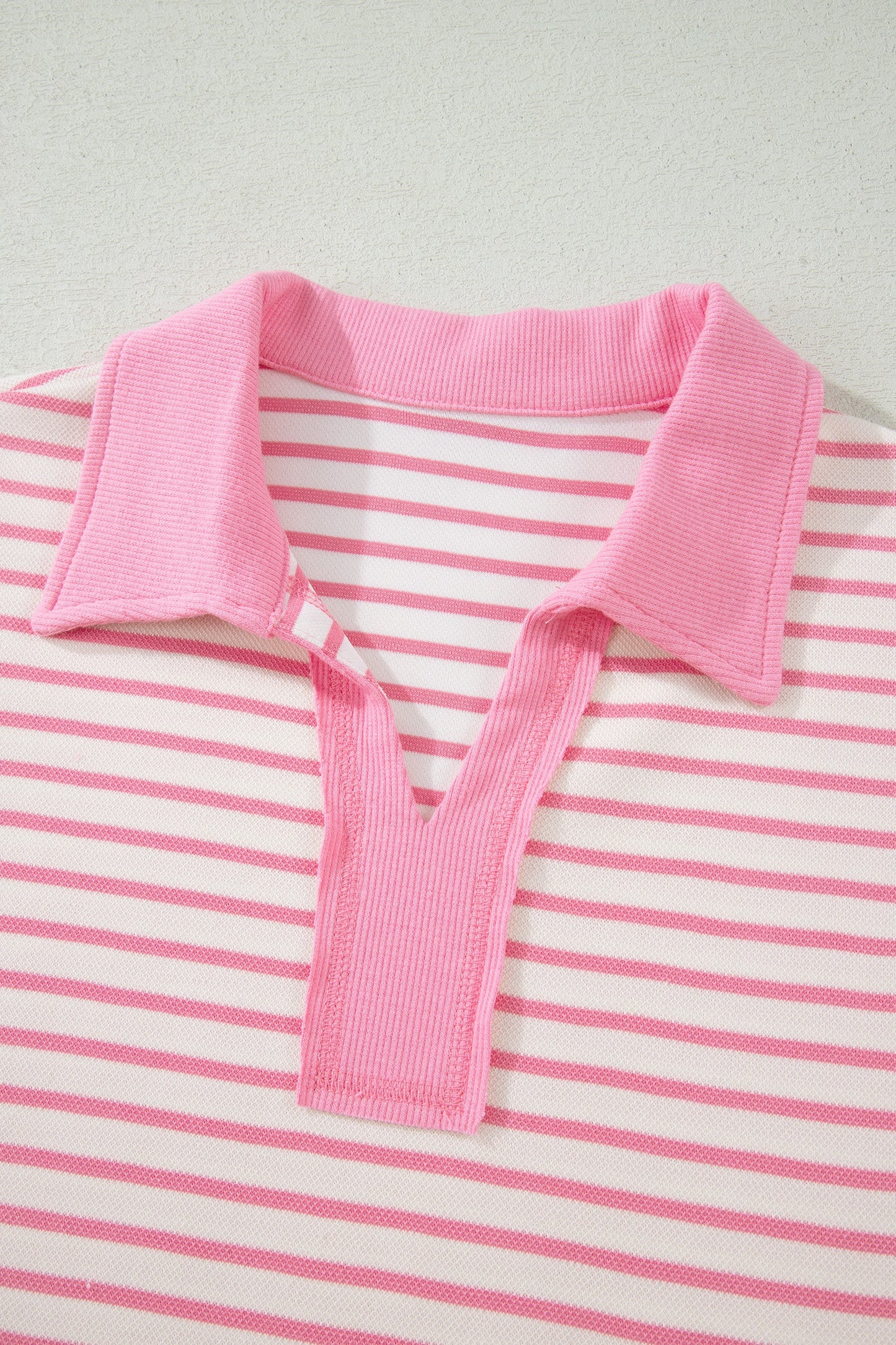 Stripe Colorblock Polo Tee & Drawstring Skort Set